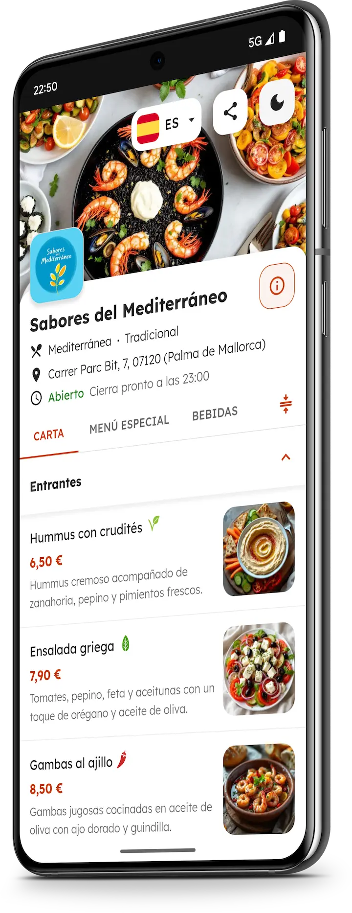 menu showcase